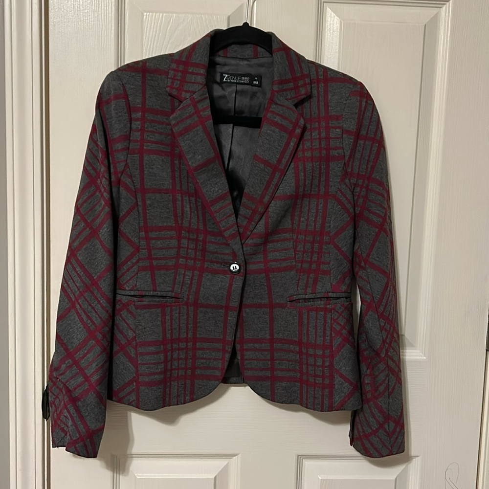 Red and Grey Blazer